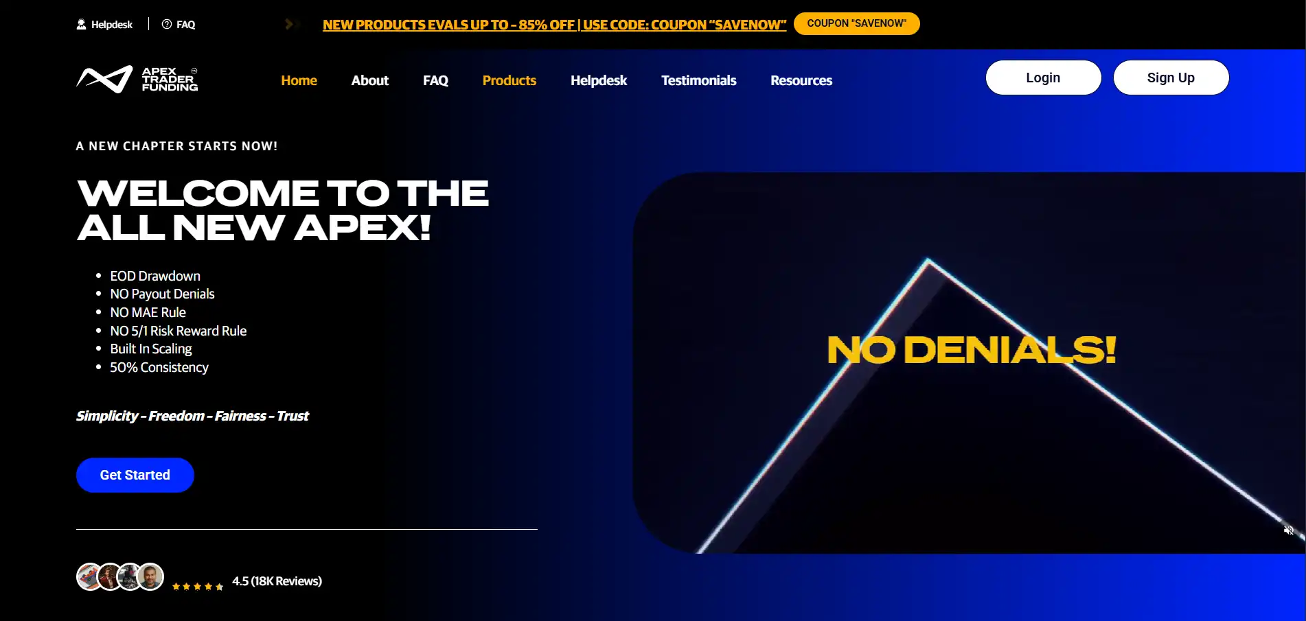apex trader funding website